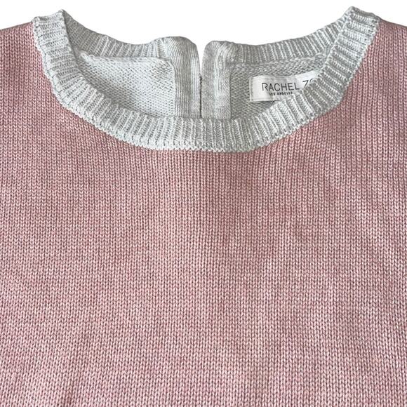 Sweater Colorblock Pink Gray Boxy - Picture 3 of 10